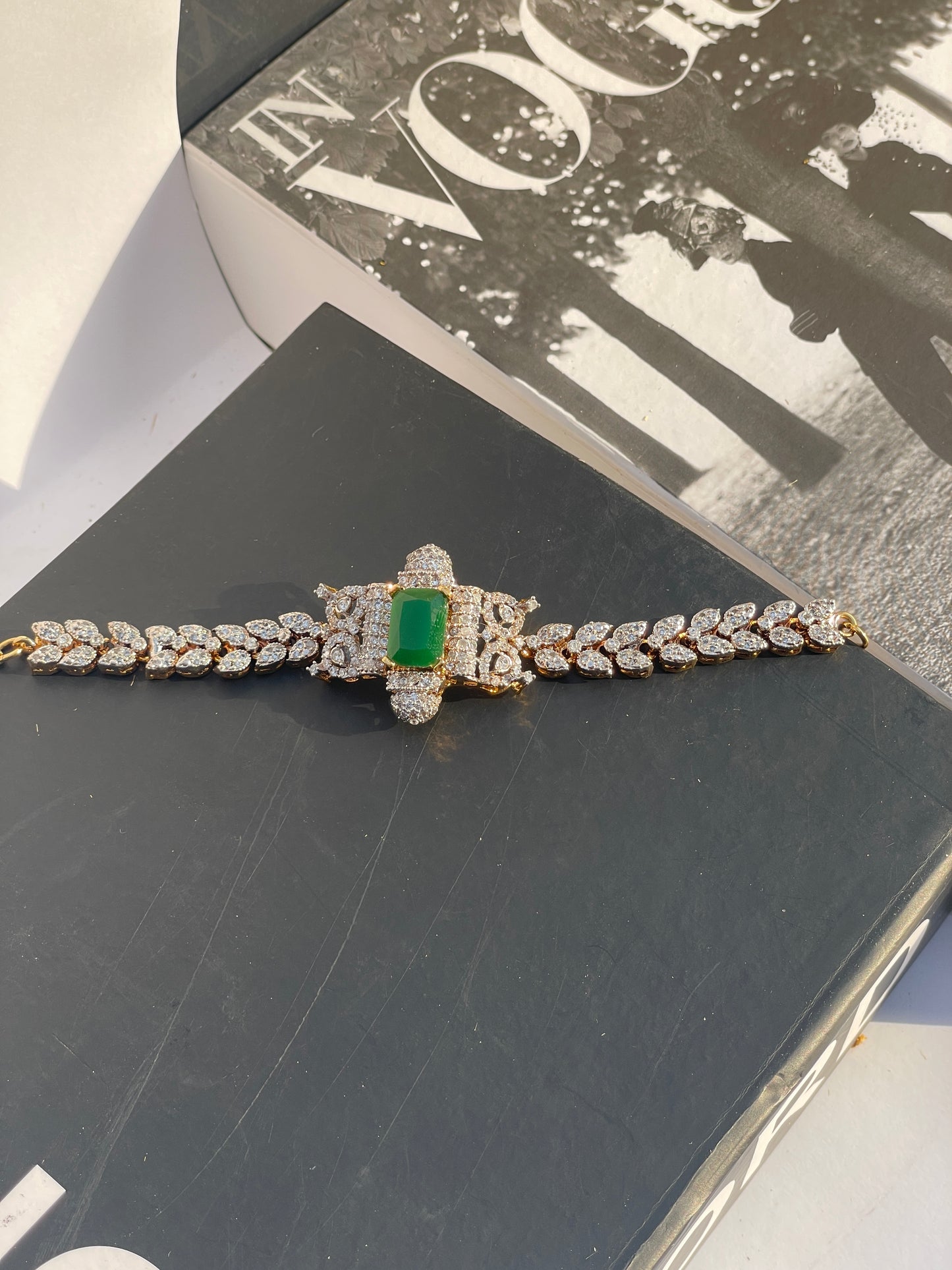 Green reign stone bracelet