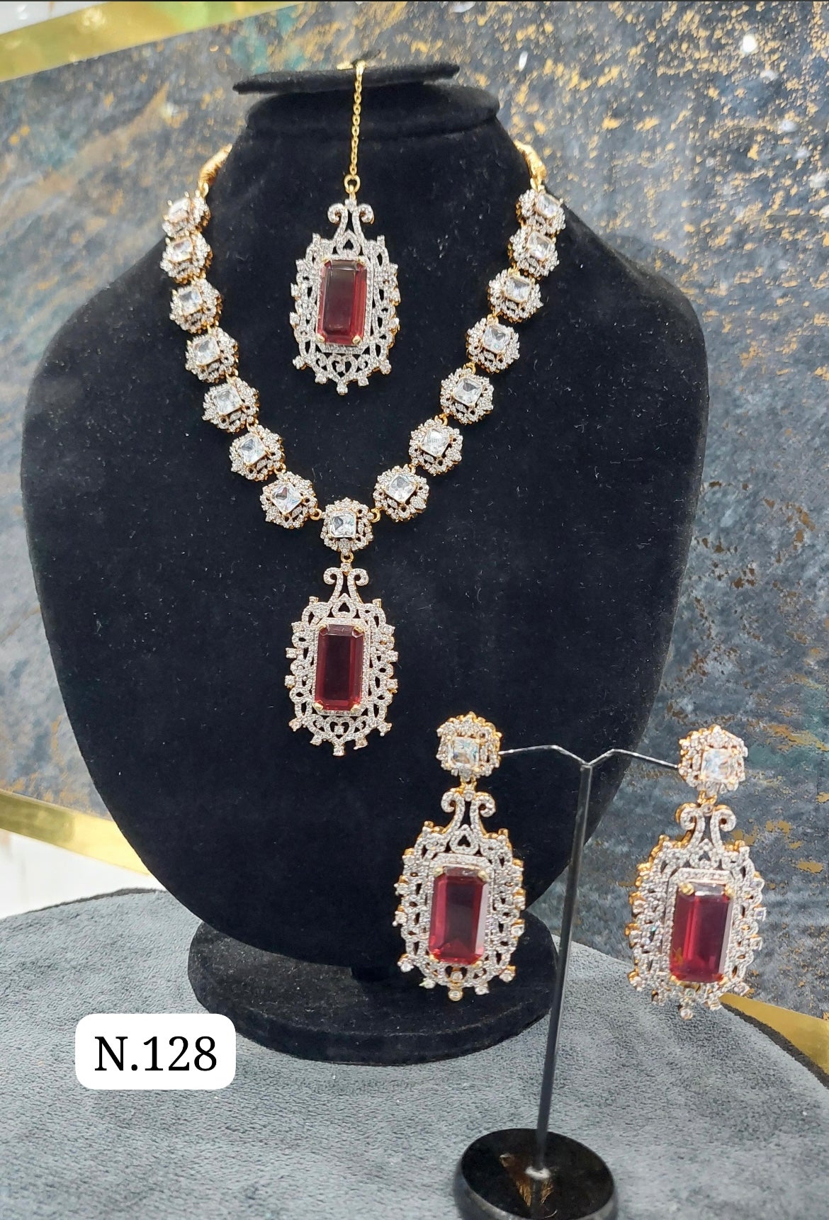 Ruby Filigree Set