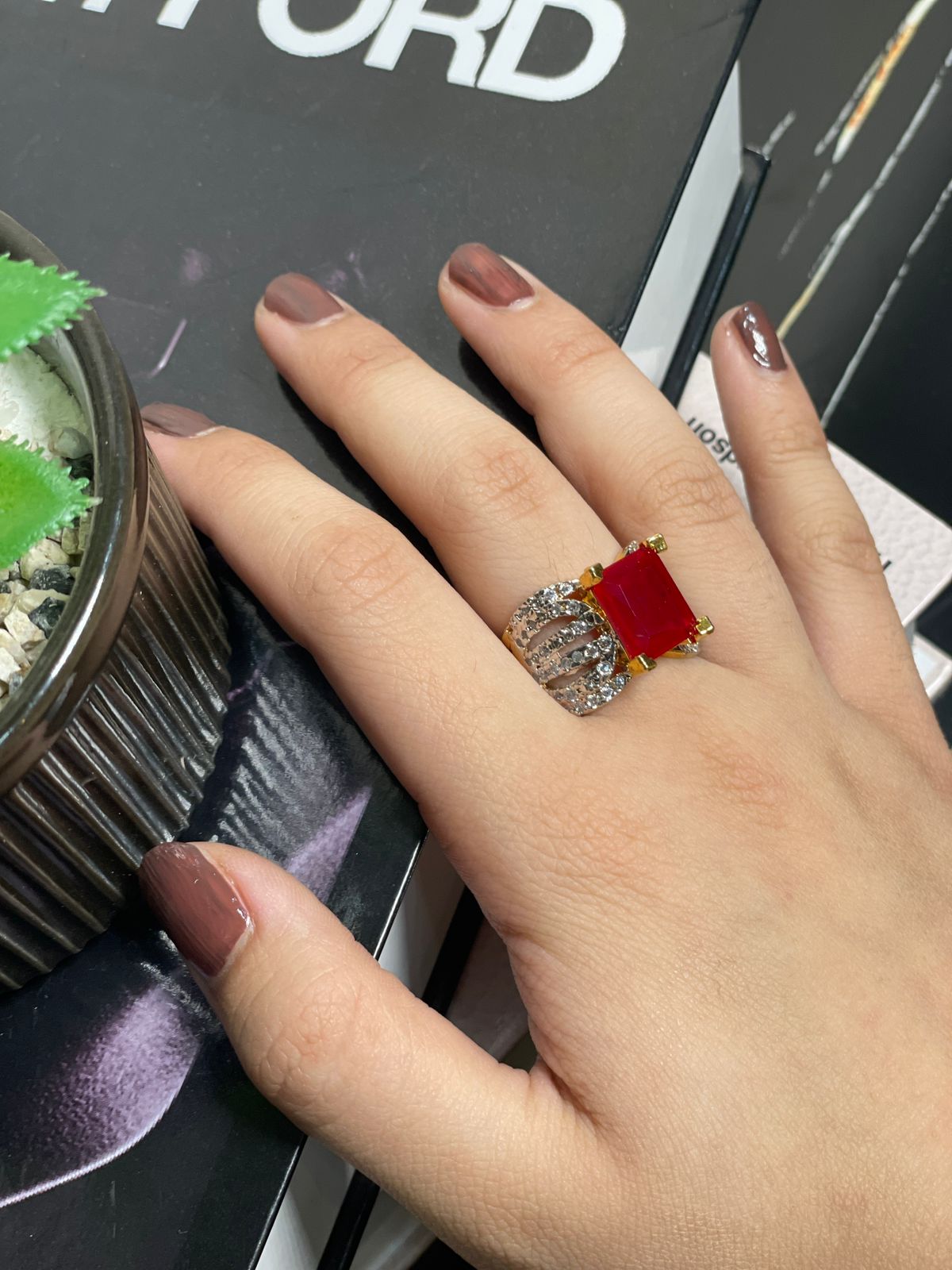 Scarlet Ember Ring