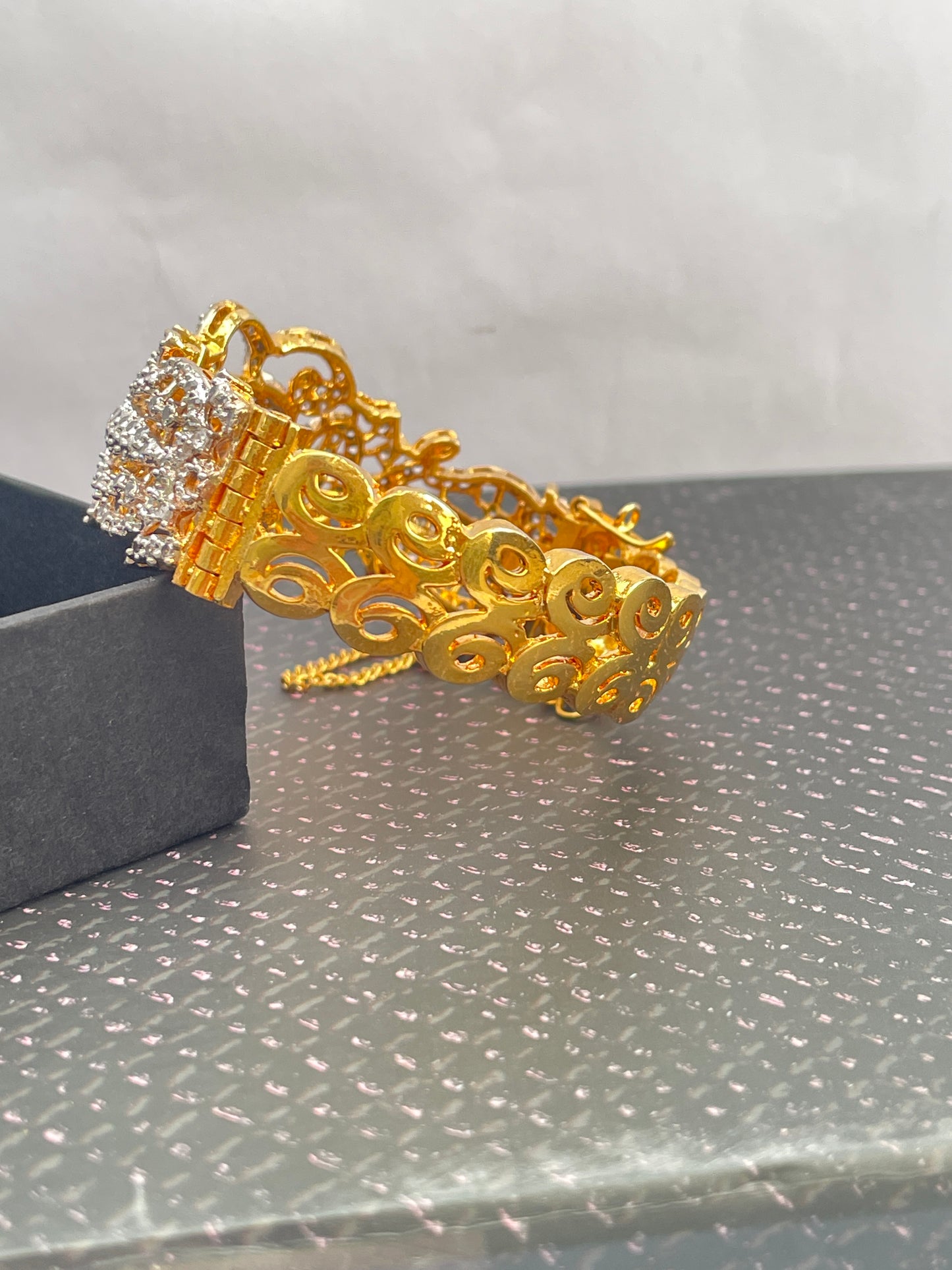 Ember Aura  changeable Stones Bangle