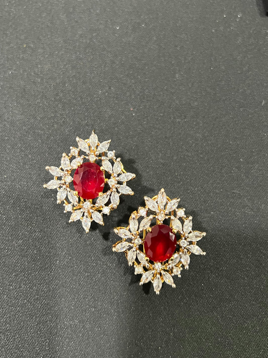 Red Lotus Earrings