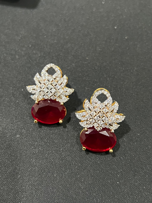 Ruby Bloom Earrings