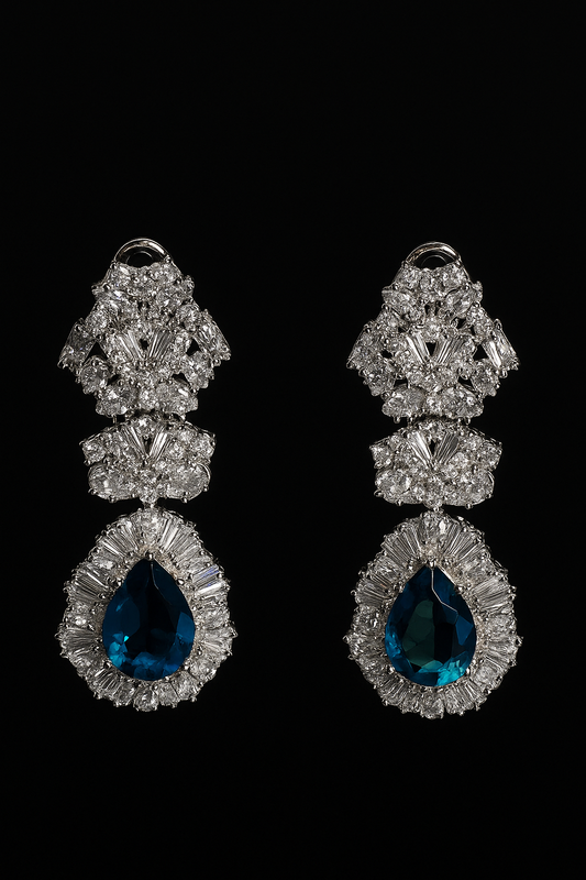 Rodium Atire Earings