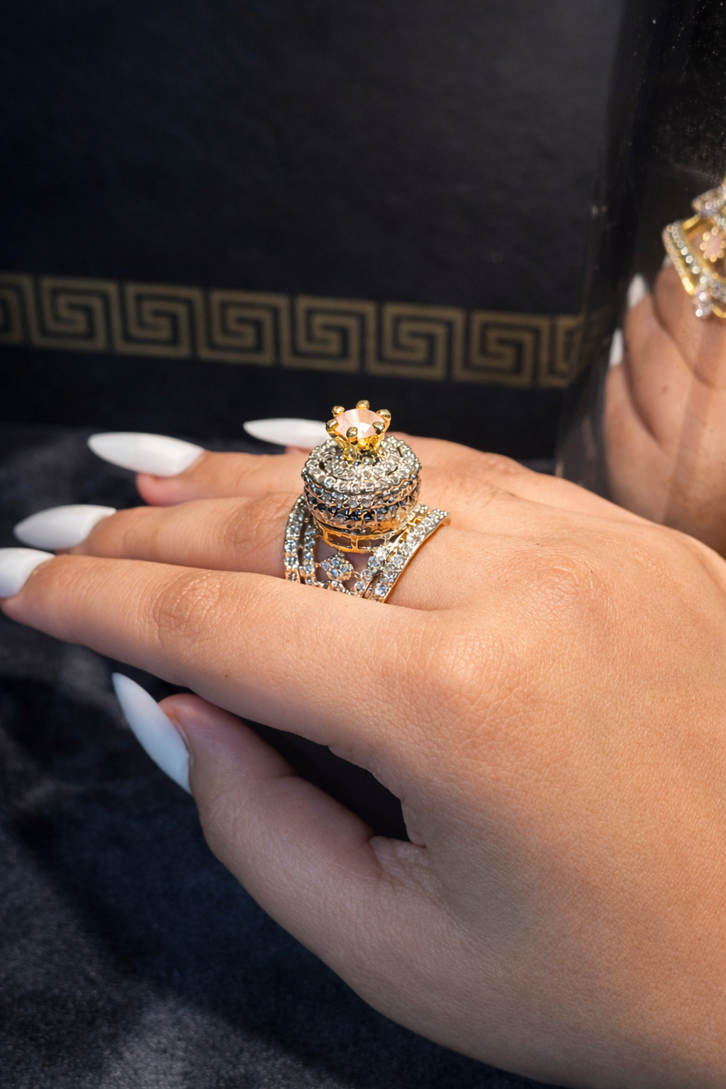 Pink Crown Ring