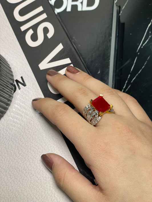 Scarlet Ember Ring